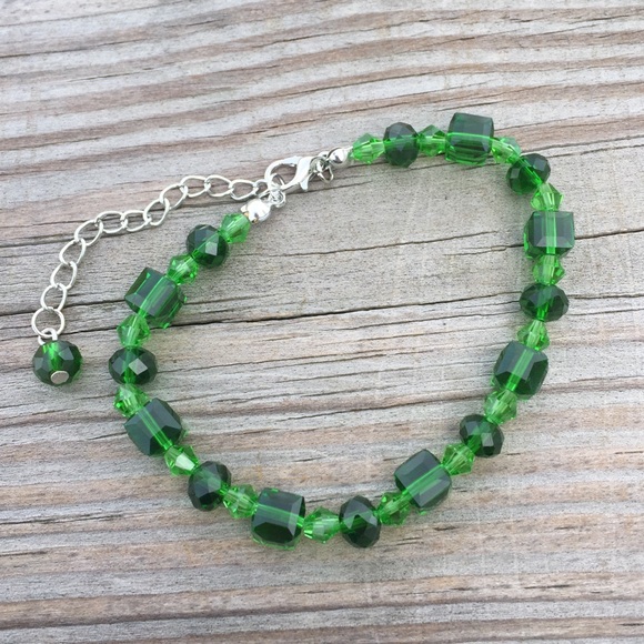 Jewelry - Two tone green Austrian Crystal Bracelet